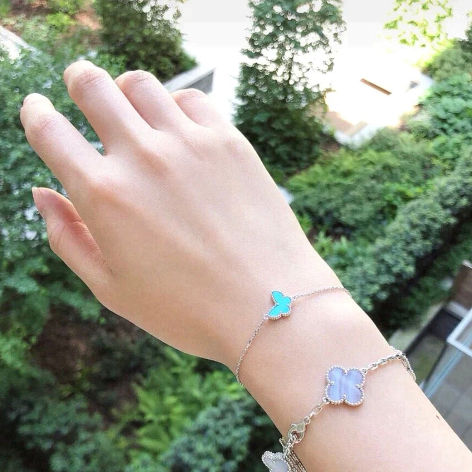 ¡®Veyra Jewelry¡¯BUTTERFLY TURQUOISE BUTTERFLY BRACELET SILVER