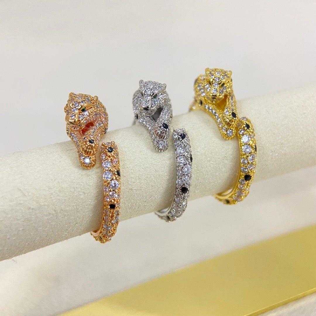 ¡®Veyra Jewelry¡¯Double‑Panther Open Ring