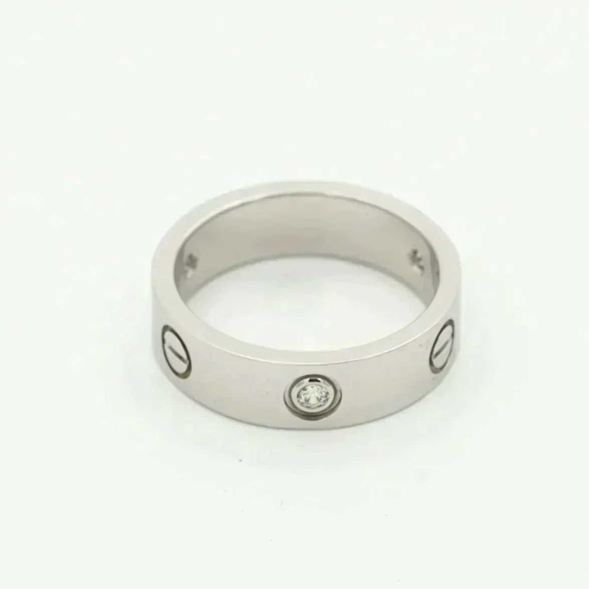 ¡®Veyra Jewelry¡¯LOVE RING 5.5MM 3 DIAMONDS SILVER