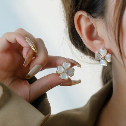 [Veyra Jewelry]FRIVOLE PINK GOLD FLOWER DIAMOND EARRINGS 2