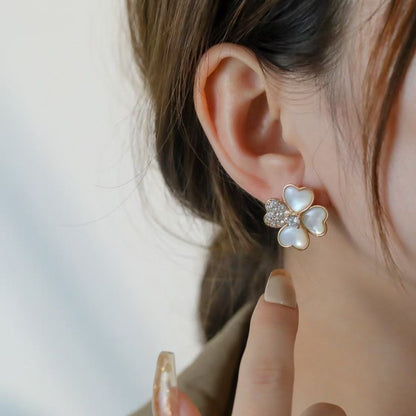 [Veyra Jewelry]FRIVOLE PINK GOLD FLOWER DIAMOND EARRINGS 2