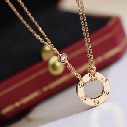 ¡®Veyra Jewelry¡¯LOVE NECKLACE ADJUSTABLE ROSE GOLD 2 DIAMOND