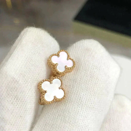 ¡®Veyra Jewelry¡¯CLOVER MINI 9.5MM WHITE MOP EARRINGS