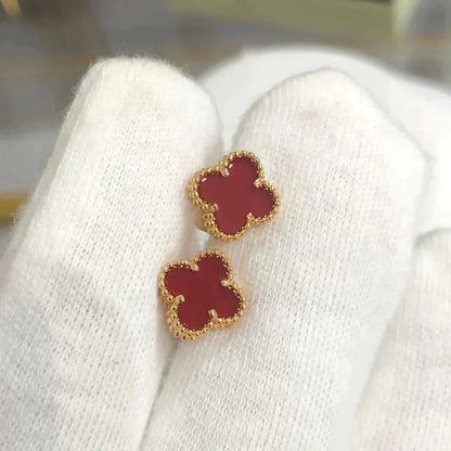 ¡®Veyra Jewelry¡¯CLOVER MINI 9.5MM CARNELIAN EARRINGS