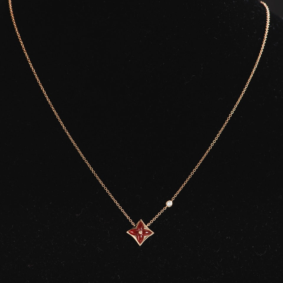 ¡®Veyra Jewelry¡¯STAR NECKLACE PINK GOLD 1 DIAMOND
