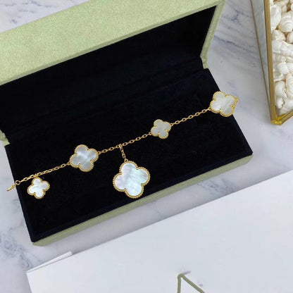 ¡®Veyra Jewelry¡¯MAGIC CLOVER MOP GOLD BRACELET 5 MOTIFS