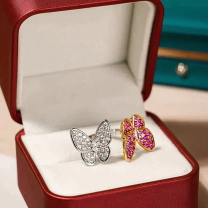¡®Veyra Jewelry¡¯TWIN BUTTERFLY DIAMOND RING