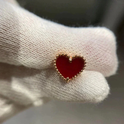¡®Veyra Jewelry¡¯HEART CARNELIAN STUD EARRINGS