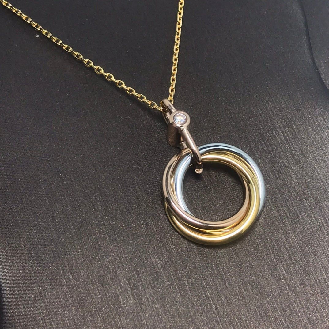 ¡®Veyra Jewelry¡¯TRINITY SILVER GOLD PINK GOLD NECKLACE