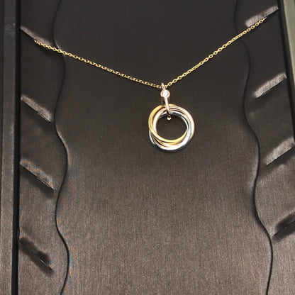 ¡®Veyra Jewelry¡¯TRINITY SILVER GOLD PINK GOLD NECKLACE