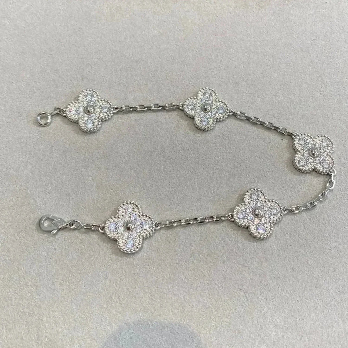 [Veyra Jewelry] New  CLOVER 5 MOTIF FULL DIAMOND BRACELET COLLECTION