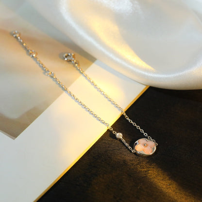 ¡®Veyra Jewelry¡¯SUN MOTIF PINK MOP SILVER BRACELET