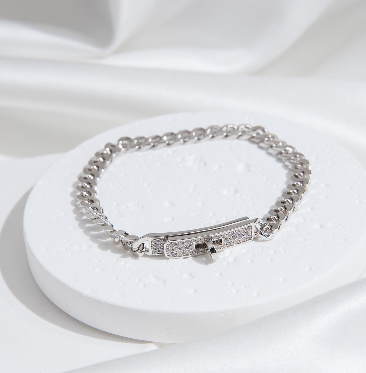 ¡®Veyra Jewelry¡¯KELLY CHAIN SILVER DIAMOND BRACELET