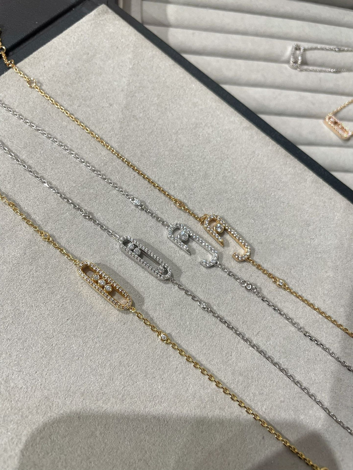 [Veyra Jewelry]BABY MOVE DIAMOND BRACELET(Adjustable length)