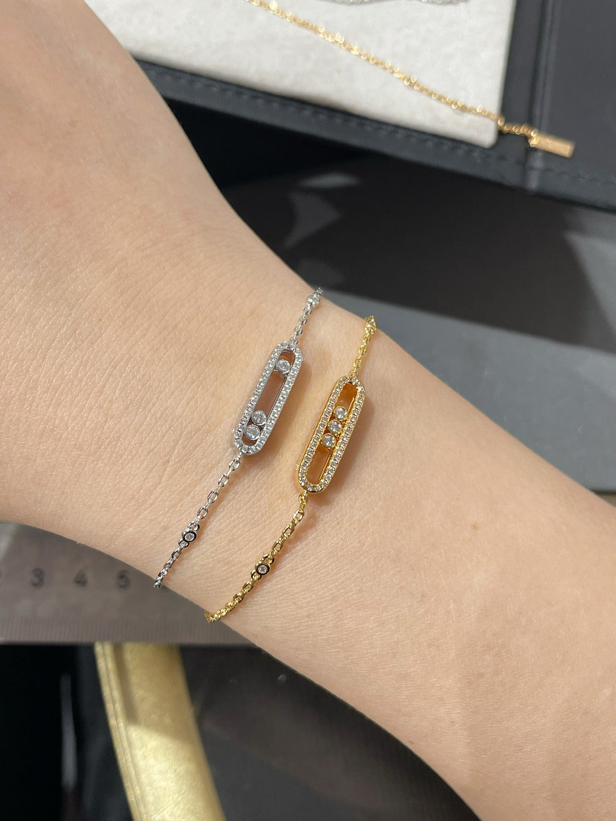 [Veyra Jewelry]BABY MOVE DIAMOND BRACELET(Adjustable length)