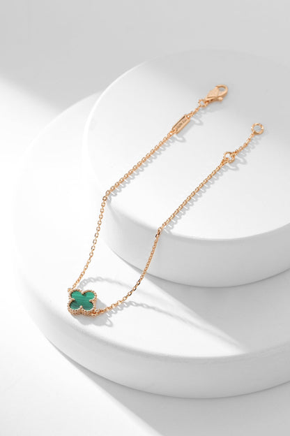 ¡®Veyra Jewelry¡¯CLOVER BRACELET MALACHITE 1 MOTIF