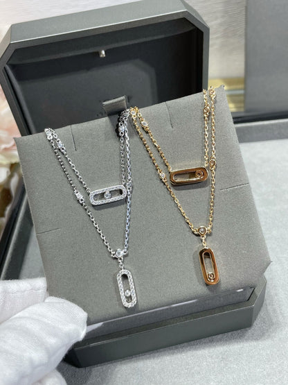 [Veyra Jewelry]MOVE 2 ROW DIAMOND NECKLACE