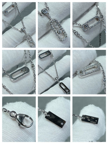 [Veyra Jewelry]MOVE 2 ROW DIAMOND NECKLACE