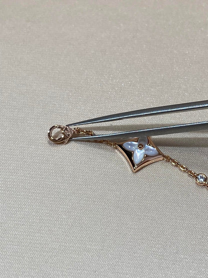 ¡®Veyra Jewelry¡¯STAR 4 MOTIF MOP DIAMOND PINK GOLD BRACELET