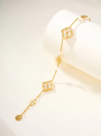 [Veyra Jewelry]B.C.L ENAMELED Three-Flower Bracelet£¨Trumpet)