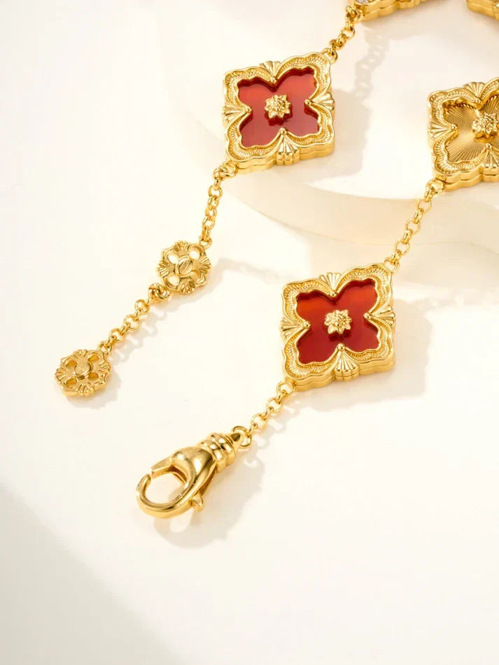 [Veyra Jewelry]B.C.L ENAMELED Five-Flower Bracelet£¨Various Colors) BIG SIZE