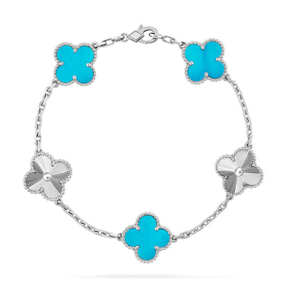 [Veyra Jewelry]New  CLOVER 5 MOTIF TURQUOISE BRACELET COLLECTION