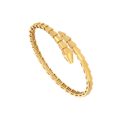 [Veyra Jewelry]Viper Silver No‑Diamond Snake Bracelet