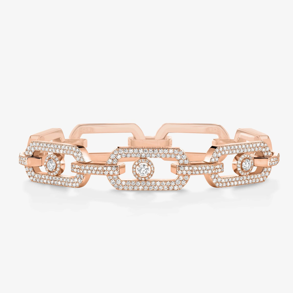 [Veyra Jewelry]Large Full Diamond Unisex Sliding Bracelet with Moissanite