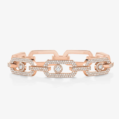 [Veyra Jewelry]Large Full Diamond Unisex Sliding Bracelet with Moissanite