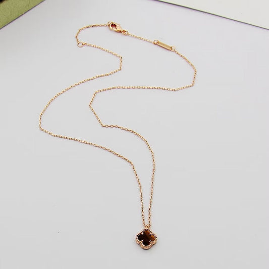 ¡®Veyra Jewelry¡¯CLOVER MINI 9.5MM Black Fritillary NECKLACE（副本）