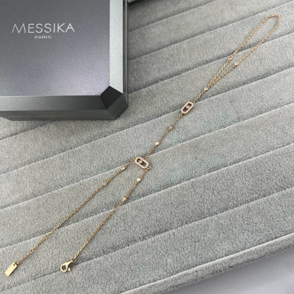 [Veyra Jewelry] Flexible Arm Chain Bracelet with Sliding Diamonds