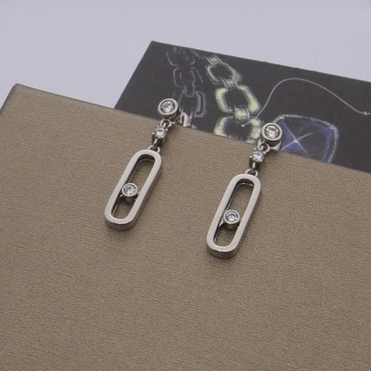 [Veyra Jewelry] Move Uno Drop Earrings, Movable Stone