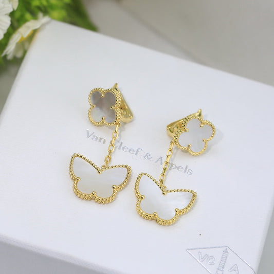 ¡®Veyra Jewelry¡¯CLOVER MEDIUM 1 MOTIFS CARNELIAN  DIAMOND earrings