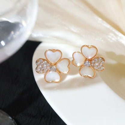 [Veyra Jewelry]FRIVOLE PINK GOLD FLOWER DIAMOND EARRINGS 2