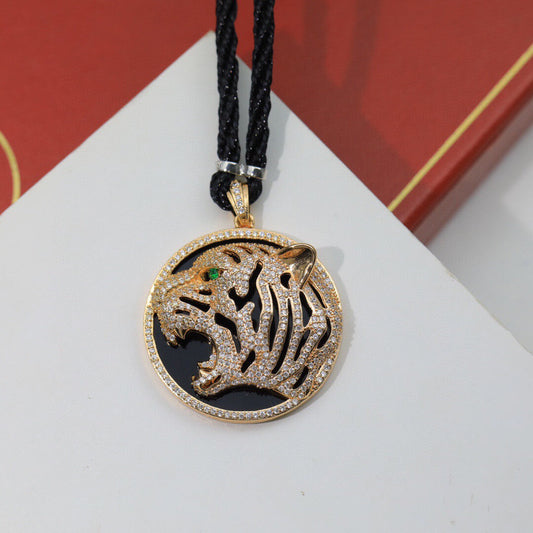 ¡®Veyra Jewelry¡ Openwork Tiger Cord Pendant Necklace