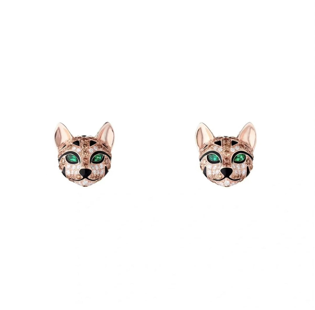 ¡®Veyra Jewelry¡¯ Panther Face Stud Earrings