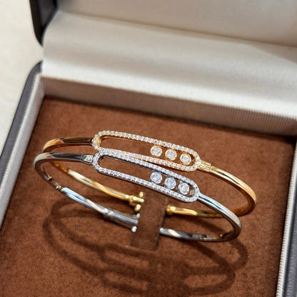 [Veyra Jewelry]Move Pavé Diamond Bangle Bracelet M