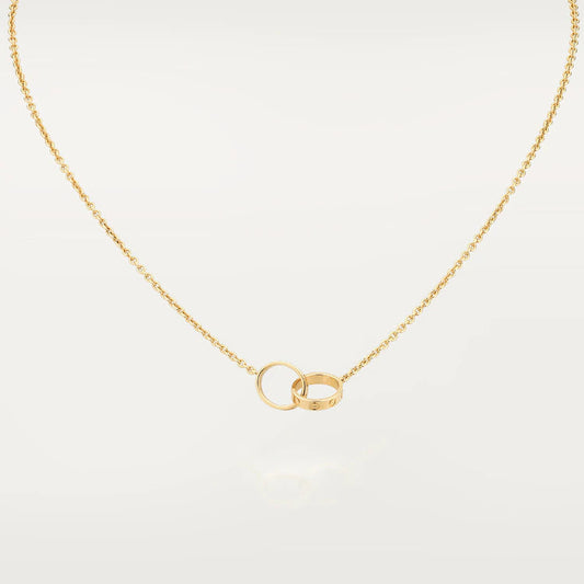 ¡®Veyra Jewelry¡¯LOVE NECKLACE DOUBLE RING GOLD