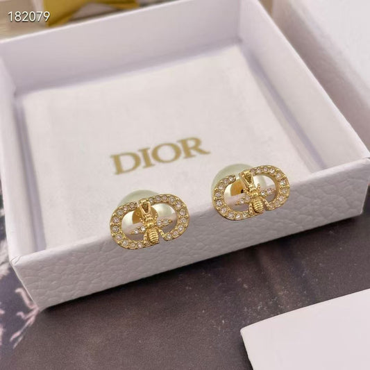 [Veyra Jewelry]CD Honeycomb Pearl Stud Earrings