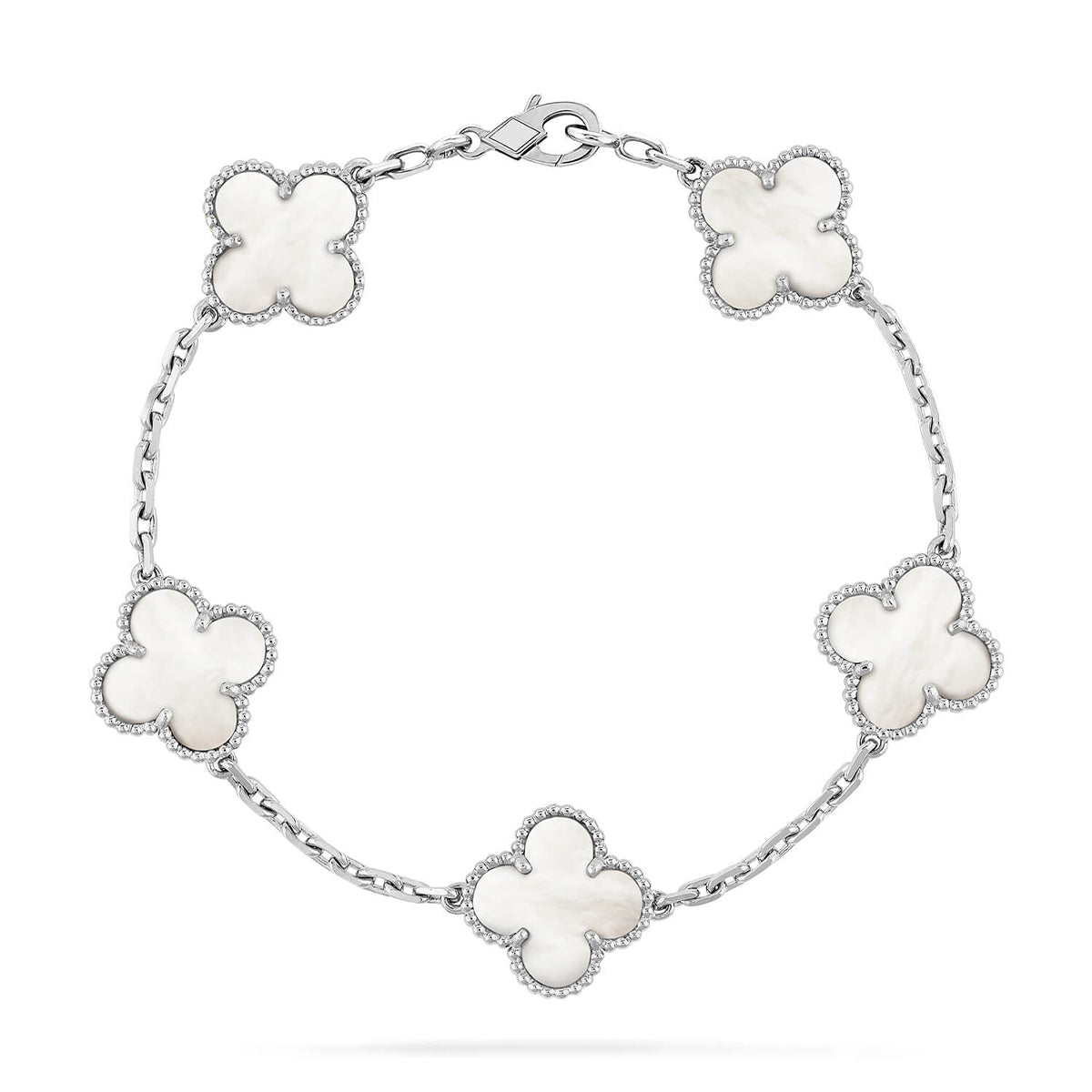 [Veyra Jewelry]New CLOVER WHITE PEARL MOP 5 MOTIF BRACELET COLLECTION