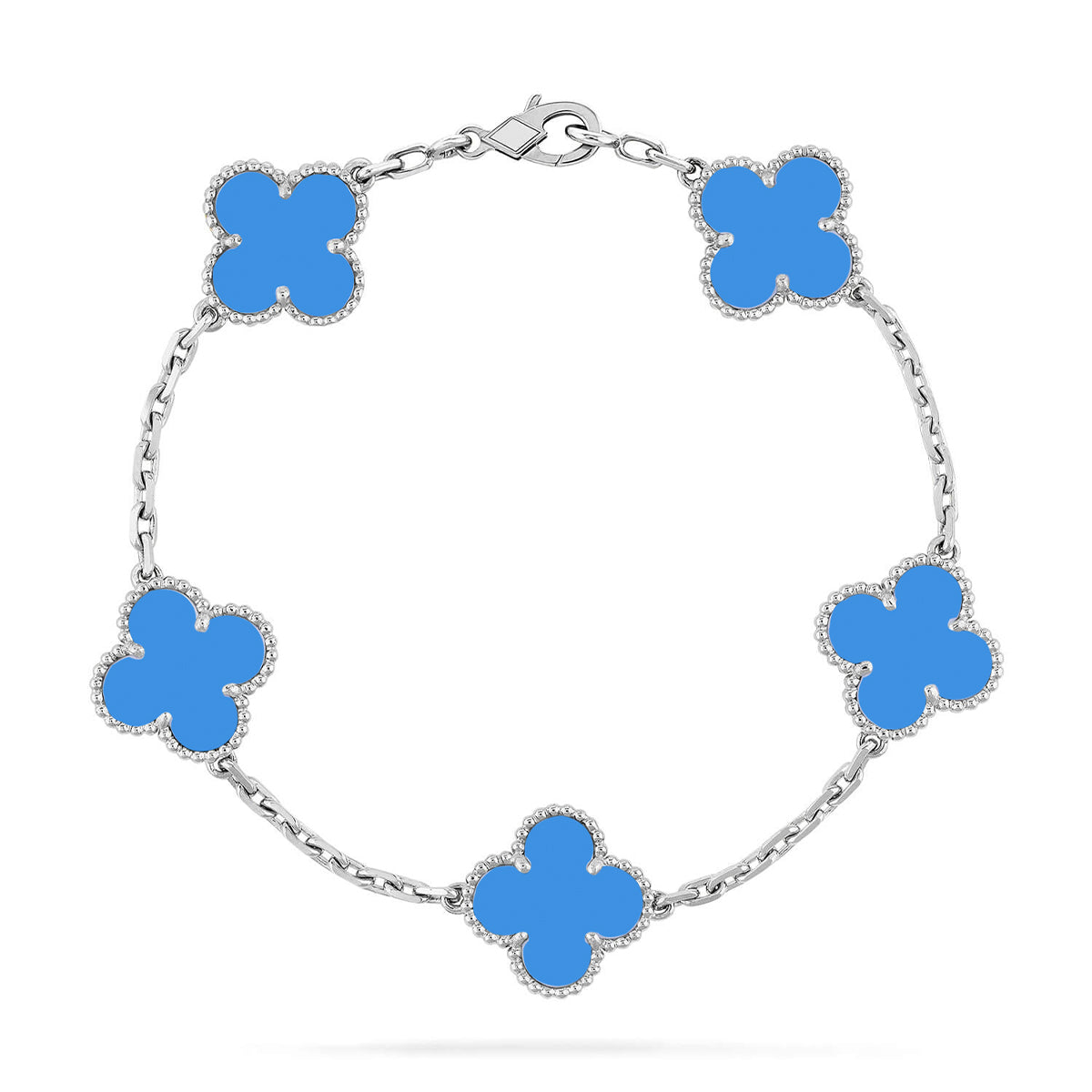 [Veyra Jewelry]New CLOVER 5 MOTIF BLUE AGATE BRACELET COLLECTION