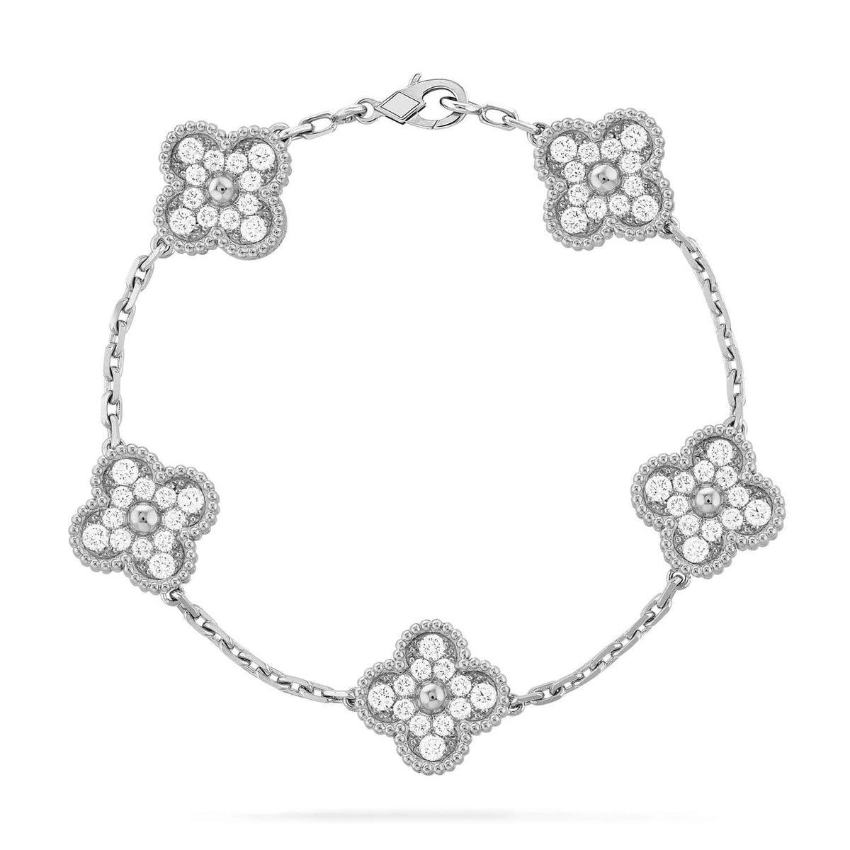 [Veyra Jewelry] New  CLOVER 5 MOTIF FULL DIAMOND BRACELET COLLECTION