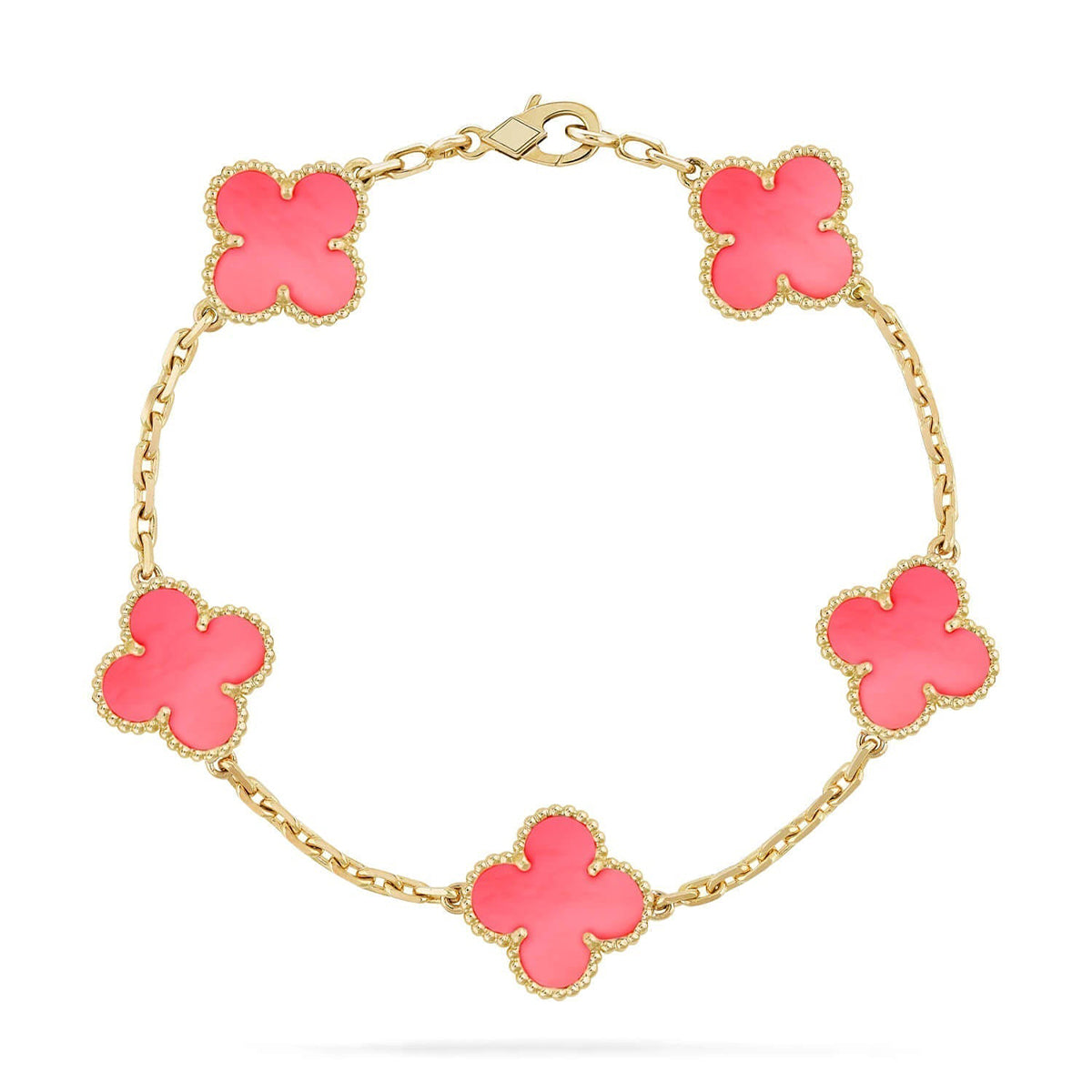 [Veyra Jewelry]New  CLOVER 5 MOTIFS  PINK MOP BRACELET COLLECTION