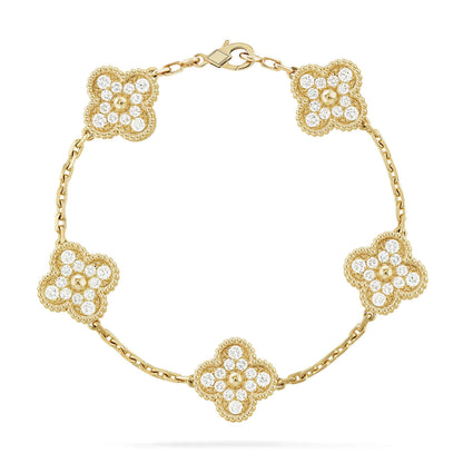 [Veyra Jewelry] New  CLOVER 5 MOTIF FULL DIAMOND BRACELET COLLECTION