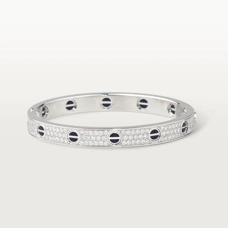 ¡®Veyra Jewelry¡¯LOVE BRACELET 6.1MM DIAMOND-PAVED CERAMIC