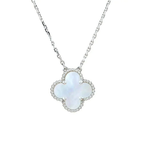 ¡®Veyra Jewelry¡¯CLOVER  15MM WHITE MOTHER-OF-PEARL SILVER