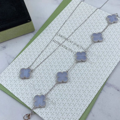 [Veyra Jewelry]New  CLOVER 5 MOTIF PURPLE CHALCEDONY BRACELET COLLECTION