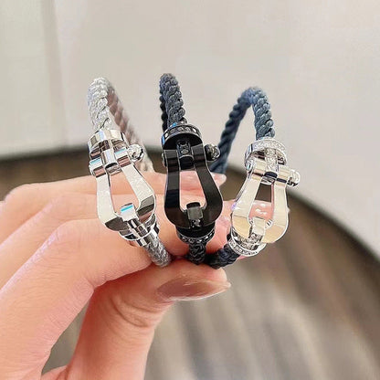 ¡®Veyra Jewelry¡¯FORCE LARGE HORSESHOE FULL DIAMOND BRACELET SILVER
