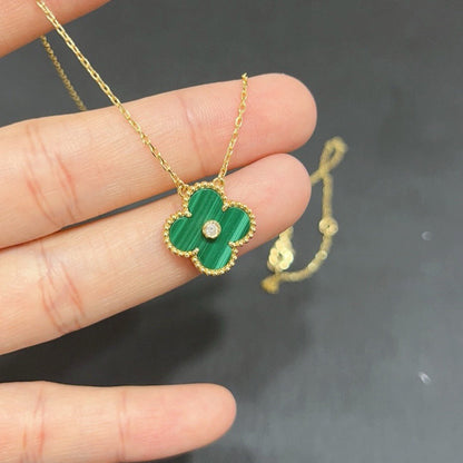¡®Veyra Jewelry¡¯CLOVER 15MM DIAMOND TURQUOISE NECKLACE