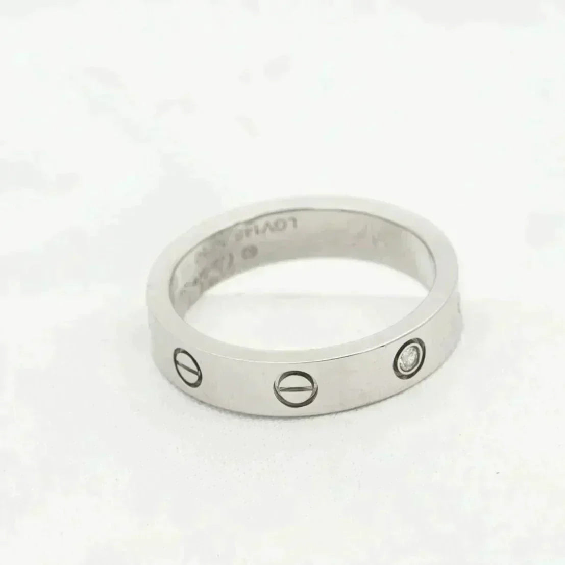 ¡®Veyra Jewelry¡¯LOVE RING 4MM 1 DIAMOND SILVER